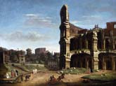 a view of the colosseum by Caspar van Wittel